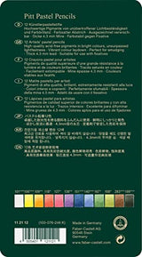 Faber-Castel FC112112 Pitt Pastel Pencils in A Metal Tin (12 Pack), Assorted Faber-Castell