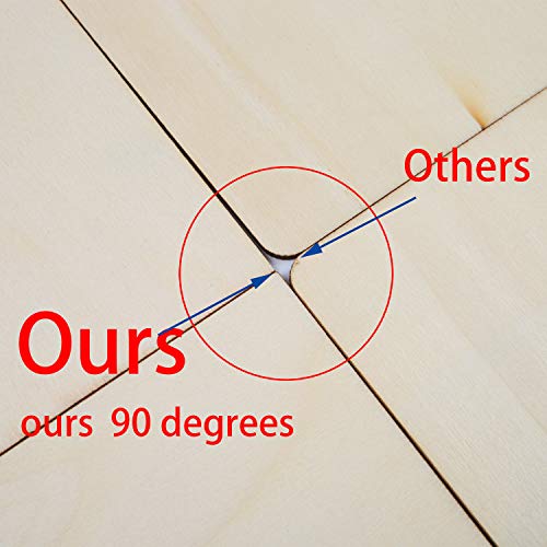 Ruisita 100 Pieces 2 x 3 Inches Unfinished Wood Pieces Rectangle Blank Sharp Corners Wooden Sheets for DIY Arts Craft Project Ruisita