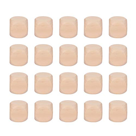 SUPVOX Blank Dice Dice 20pcs Blank Wood Dice Cubes Crafts Wooden Cubes Wood Square Blocks Square Wooden Blocks for DIY Crafts Making Painting (25mm) SUPVOX