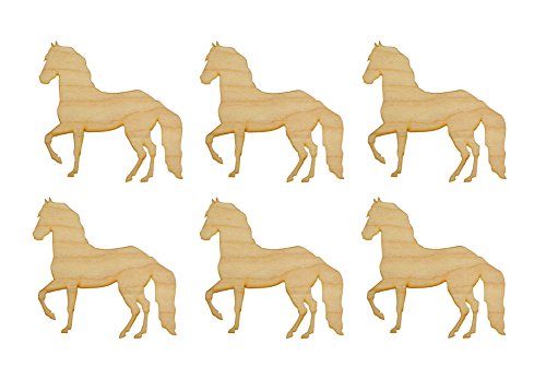 Horse Shape Unfinished Wood Animal Cut Outs 2.5" Inch 6 Pieces HRS02-06 - WoodArtSupply