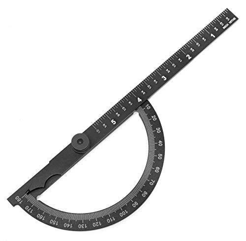 WEN ME512P Adjustable Aluminum Protractor and Angle Gauge with Laser Etched Scale WEN