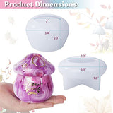 LET'S RESIN Jar Resin Molds Silicone, Mushroom Resin Jar Mold with Lid, Silicone Molds for Epoxy Resin, Epoxy Molds Silicone for Christmas Gifts, LET'S RESIN