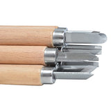 Westcott CarboTitanium Carving Tools, 12-Piece Set, Natural Wood Handles Westcott