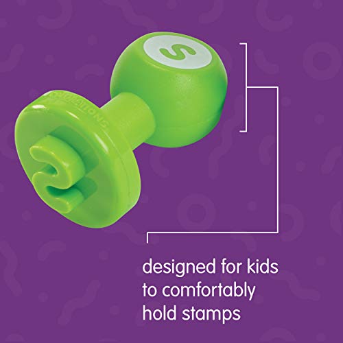 Colorations Alphabet Dough Stampers Set, Lowercase Letters, 26 Letter Stamps for Toddlers & Preschool Kids, Learn ABC & Spelling, Play Dough Creative Colorations
