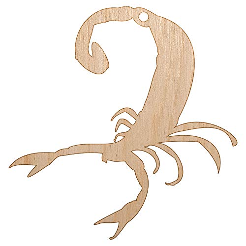 Scorpion Insect Solid Unfinished Craft Wood Holiday Christmas Tree DIY Pre-Drilled Ornament Sniggle Sloth