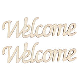 LIOOBO Wedding Wooden Cutouts Wooden Welcome Slices Embellishments for DIY Craft Decorations 2pcs LIOOBO
