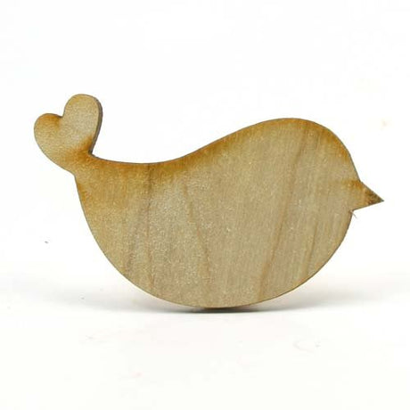 Mylittlewoodshop Pkg of 6 - Love Bird - 3 inches by 2 inches and 1/8 inch Thick Unfinished Wood (LC-BIRD01-6) Unique Wood Shapes