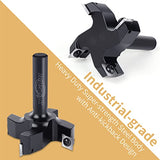 CNC Spoilboard Surfacing Router Bit, 1/2" Shank 2-1/2" Cutting Diameter, Carbide Insert Slab Flattening Router Bit Planing Bit Wood Planer Bit BINSTAK