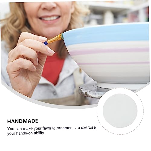 Tofficu Pottery White White Serving Platters Unfinished Ceramic Tiles Unfinished Ceramic Plate Dinner Decoracion para Mesa De Comedor Hand Ceramic Tofficu