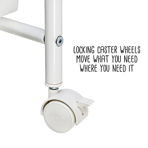 Honey Can Do 15-Drawer Metal Rolling Storage Cart, White CRT-09106 White Honey-Can-Do