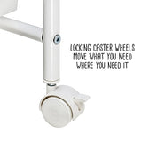 Honey Can Do 15-Drawer Metal Rolling Storage Cart, White CRT-09106 White Honey-Can-Do