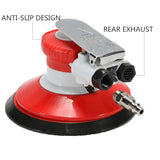 6 Inches Air Random Orbital Sander, Pneumatic Palm Sanders For Wood Polisher Metal,And Auto Body Work, Dual-action Sander Asabocai