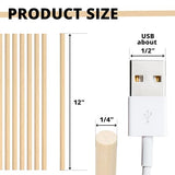 200PCS Wood Dowel Rods 12 inch – Unfinished Wood Dowels 1/4 x 12 Inch Unfinished Wood for Crafting Wood Craft Sticks Wooden Dowels for Crafts Balsa YARRD