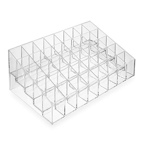 Casafield 40 Slot Acrylic Lipstick & Makeup Organizer - Cosmetic Display Case - Clear Casafield
