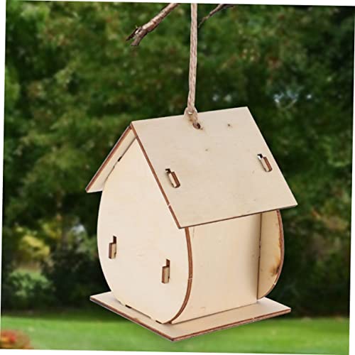 Abaodam 1 Set Bird House Crafts for Kids Ages 4-8 Unfinished Wood Birdhouse Paint Your Birdhouse Easter Crafts for Kids Ages 8-12 Hanging Birdhouse Abaodam