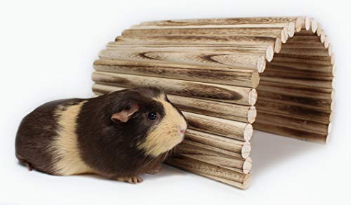 Flexible Wood Hideout - Extra Large - House, Tunnel, Ramp, Bridge, Tube for Guinea Pigs, Ferrets, Hedgehogs, Chinchillas, Small Rabbits, and Other Pulse Brands