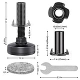 Heavy Duty Furniture Leveling Feet M10 Thread Furniture Levelers Adjustable Furniture Feet w/ T-nut Kit Table Levelers for Cabinet Workbench Chair Sanchamy