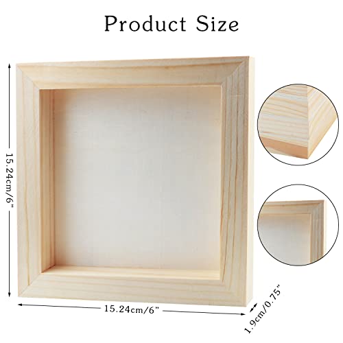 FSWCCK 10 Pcs 6x6 Wood Panel Boards, Unfinished Wood Canvas Wooden for Crafts, Painting Canvas, DIY Art Projects, Pouring, Arts Use with Oils, FSWCCK