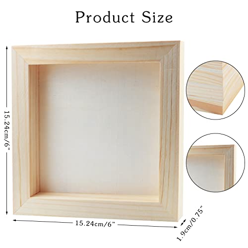 FSWCCK 10 Pcs 6x6 Wood Panel Boards, Unfinished Wood Canvas Wooden for Crafts, Painting Canvas, DIY Art Projects, Pouring, Arts Use with Oils,