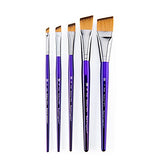 Royal & Langnickel Moderna Angular Brush Set for All Painting Mediums, 5pc Royal & Langnickel