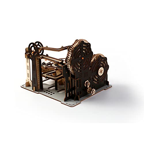 KonHaovF 3D Wooden Puzzles for Adults Marble Run Model Building Kits, Mechanical 3D Wooden Marble Run Model Kits to Build for Home Decoration, DIY 3D KonHaovF
