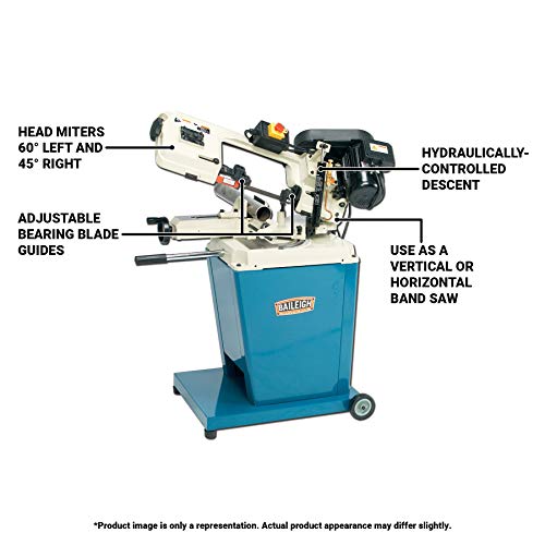 Baileigh 5" x 6" Horizontal Metal Bandsaw, 1Ph 110V (BS-128M) Baileigh