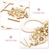 Tofficu Mini Unfinished Wood Alphabet Letters 26pcs Unfinished Mini Blank Wood Letter with Flower for Home Decor, Spelling Education, DIY Homemade Tofficu