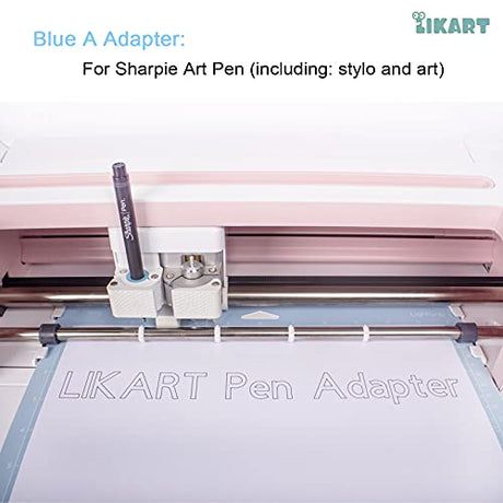 Pen Adapter Set for Cricut Maker 3/Maker/Explore 3/Air 2/Air, 6 Pack Pen Holders Compatible with Sharpie Fine Point Markers/Ultra Fine Point LIKART