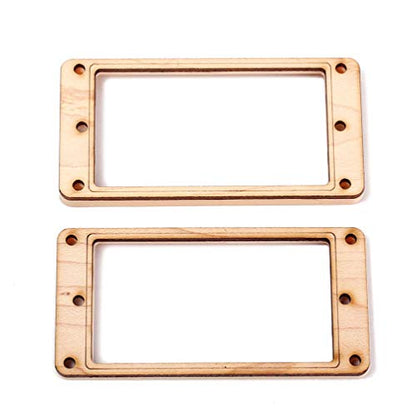 SUPVOX Pickup Frame Maple Wood Plastic Humbucker Mounting Ring with 8 Screws for Musical Instrument Guitar Bass GB305P (Golden) 2pcs - WoodArtSupply