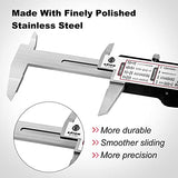 werka Digital Caliper, 0-6” Calipers Measuring Tool, Micrometer Caliper with 0.001”High-Accuracy,Inch/Fraction/Millimeter Conversions Button,4 werka