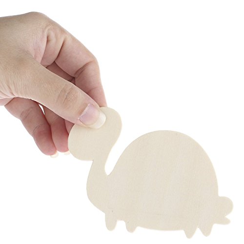 Pack of 24 Unfinished Turtle Cutouts by Factory Direct Craft - Blank Wooden DIY Tortoise Shapes for Scouts, Camps, Vacation Bible School & Birthday Factory Direct Craft