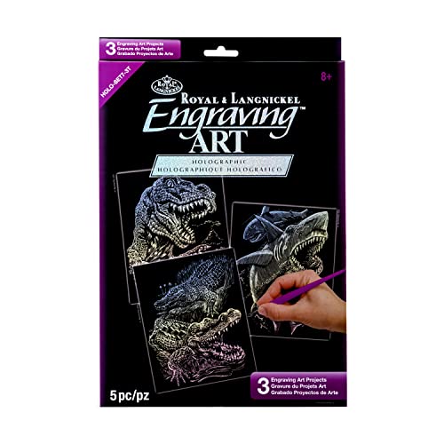 Royal and Langnickel Engraving Art 3 Design Value Pack, Holographic - WoodArtSupply