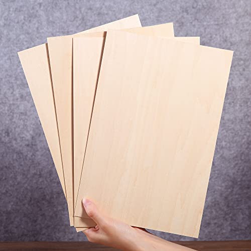20 Pieces Basswood Sheet, 1/16 x 12 x 8 Inch Thin Plywood Wood Sheets for Crafts TDOCK