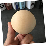 VILLFUL 10pcs Craft Wood Sphere Unfinished Wood Sphere Round Wooden Balls Craft Wood Balls Jewlery Smooth Birch Balls Hand Jewelry Round Ball for VILLFUL