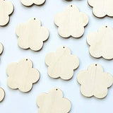 ALL SIZES BULK (12pc to 48pc choice) Unfinished Wood Laser Cutout 5 Petal Flower Dangle Earring Jewelry Blanks Shape Crafts Made in Texas Texan Wood Crafts
