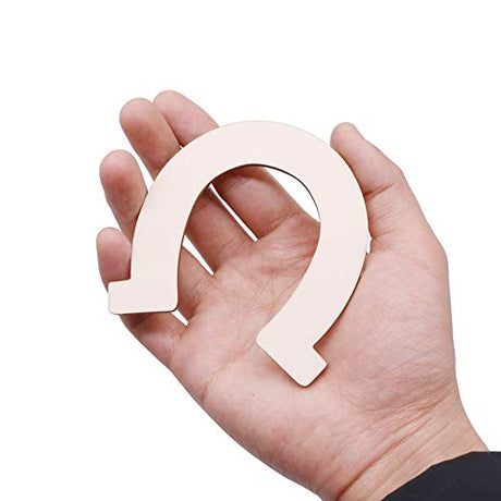 48 Pcs Horseshoe Unfinished Wood Cutouts Wooden Horseshoe for DIY Craft, Party,Wedding and Birthday Apol