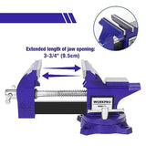 WORKPRO Bench Vise, 4-1/2" Vice for Workbench, Utility Combination Pipe Home Vise, Swivel Base Bench for Woodworking WORKPRO