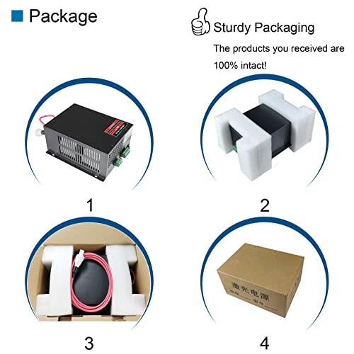60W CO2 Laser Power Supply for 60w 70w Laser Tube Laser Engraver Cutter Power Supply MYJG-60 - WoodArtSupply