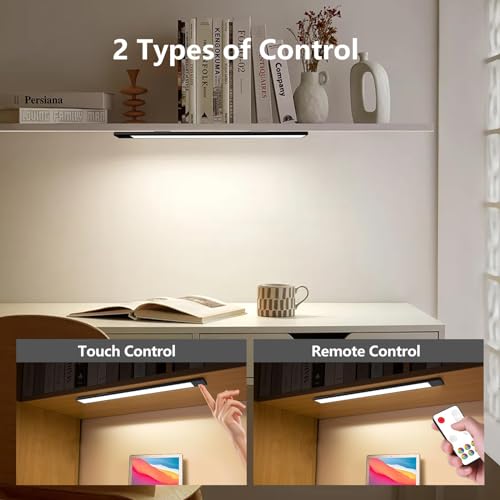 Under Cabinet Lights,LED Closet RGB Light with Color Changing Rechargeable Battery Operated Wireless Under Counter Lighting with Remote Control for - WoodArtSupply