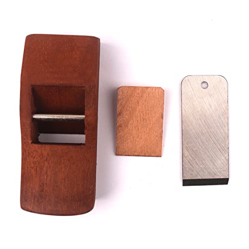 Atoplee Wood Hand Planes, Mini and Portable Woodworking Edge Trimming Plane for Edge Rounding Corner Rounding, with 1 Planer Blade and 1 Wood Fixer ATOPLEE