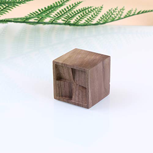 EXCEART 1PC Essential Oil Wooden Diffuser, Portable Natural Aromatherapy Diffuser, Wood Diffuser, Essential Oil Diffuser for Bedroom Office (Square EXCEART