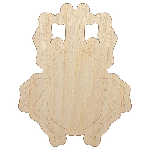 Horned Dynastid Rhinoceros Beetle Insect Unfinished Wood Shape Piece Cutout for DIY Craft Projects - 1/8 Inch Thick - 6.25 Inch Size Sniggle Sloth