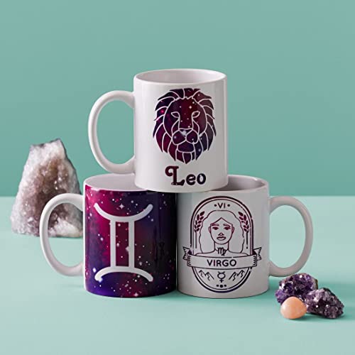 Cricut Beveled Blank, Ceramic-Coated, Dishwasher & Microwave Safe Mug to Decorate, Mug Press & Infusible Ink Compatible,12 Oz Sublimation, Ideal for Cricut