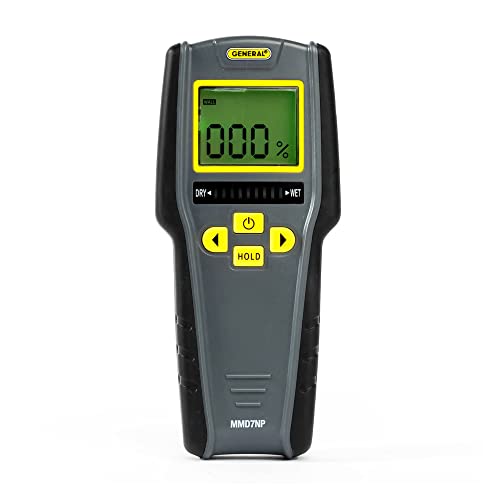 General Tools Digital Moisture Meter MMD7NP - Humidity Sensor- Pinless and Non-Invasive - WoodArtSupply