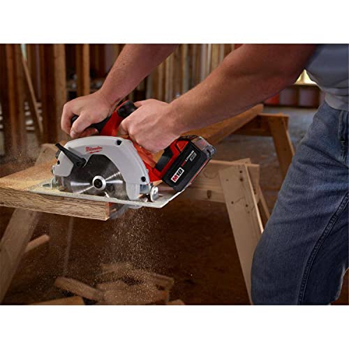 Milwaukee M18 5 Tool Combo Kit: 2606-20 1/2" Drill Driver, 2656-20 1/4" Hex Impact Driver, 2630-20 6-1/2" Circular Saw, 2648-20 Random Orbit Sander, - WoodArtSupply