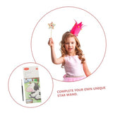 VILLCASE 1 Set Painting Materials Fairy Wand Kit DIY Fairy Wand Craft Girl Fairy Wand Kids Painting Tool Unfinished Wood Wand Crafts Homemade Fairy VILLCASE