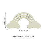 Creaides Rainbow Wood DIY Crafts Cutout Rainbow Shaped Wooden Ornaments Unfinished Wood Slices Embellishments for Wedding Birthday Christmas Party Creaides