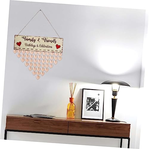 50pcs wedding table decor wood hearts DIY wood craft birthday calendar unfinished wood slices Heart Boards Calendar birthday tracker board office CIMAXIC