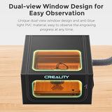Creality Laser Engraver Enclosure 2.0 with Vent, Isolate Smoke Laser Cutting Machine Protective Cover with Eye Protection, Against Noise,Suitable for Creality
