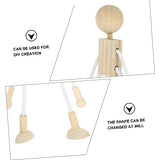 COHEALI 5pcs Cartoon Toy White Embryo Unfinished Wood Pegs Peg People Wooden Unfinished Wood Toy Wooden Peg People Wood Crafts Unfinished Peg Doll COHEALI